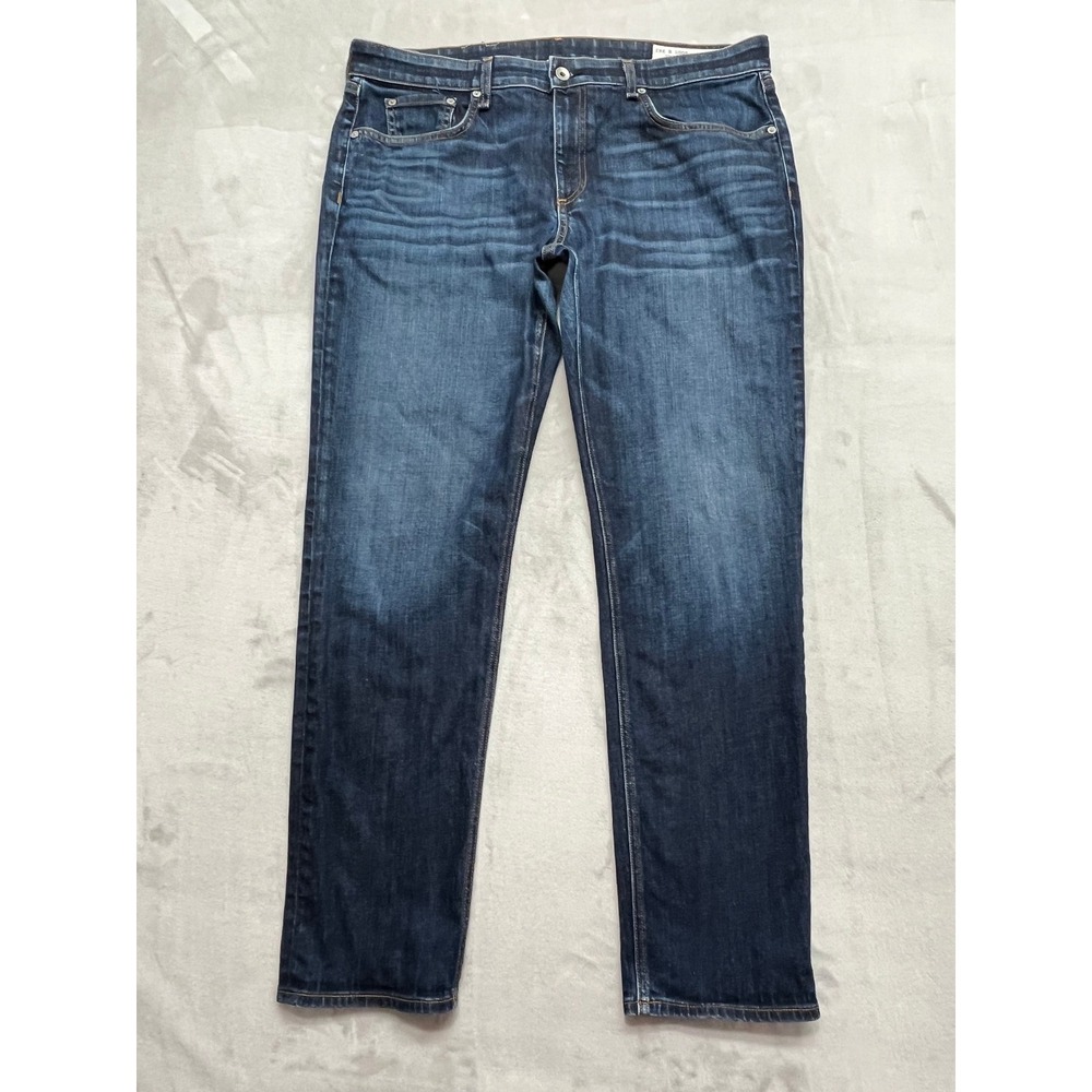 Rag & Bone Dre Jeans Women 33 Blue Slim Boyfriend Dark Wash Denim Whisker City